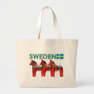 Bolsa Tote Grande Cavalos de Dala da suecia