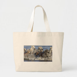 Bolsa Tote Grande Cavalos galopando na água