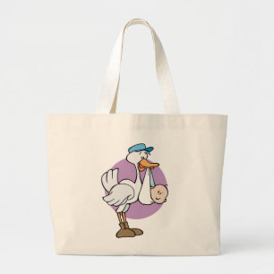 Bolsa Tote Grande Cegonha com bebê