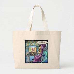 Bolsa Tote Grande Ceifeira & Skythe Presentes Engraçados Cartões e C