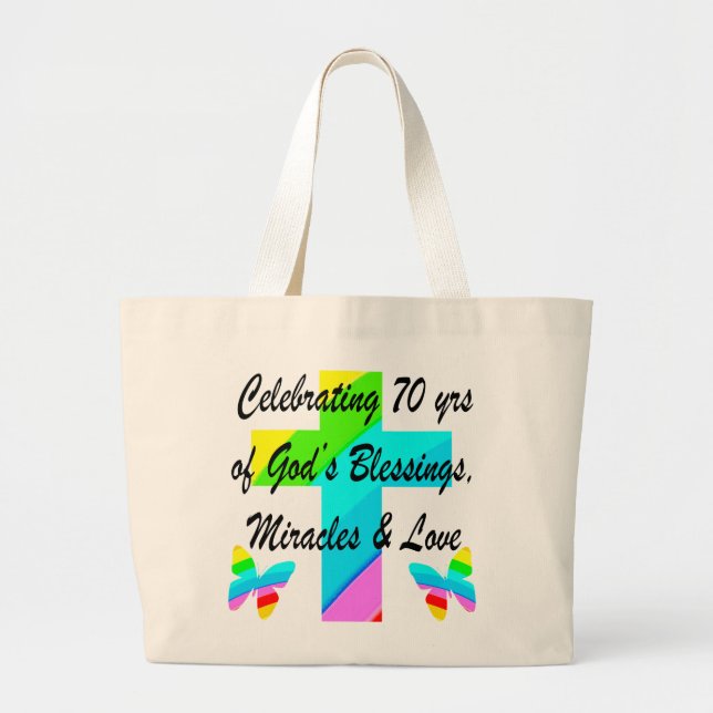 BOLSA TOTE GRANDE CELEBRAR 70 BOTTERFLY E CROSS DESIGN (Frente)