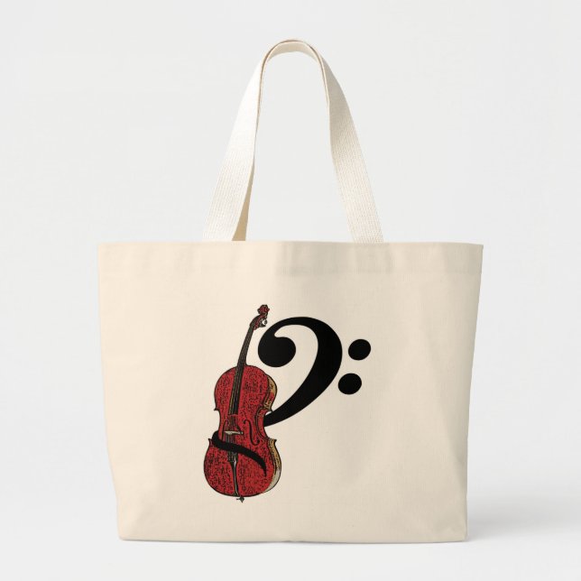 Bolsa Tote Grande Cello Clef Totebag (Frente)