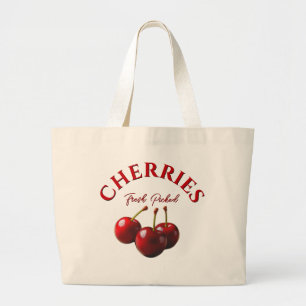 Bolsa Tote Grande Cerejas frescas colhidas