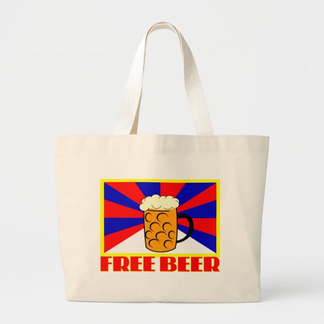Bolsa Tote Grande Cerveja livre (Frente)