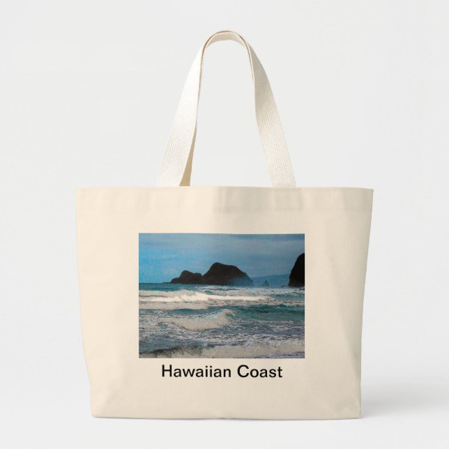 Bolsa Tote Grande Céu Azul da Costa Havaiana (Frente)
