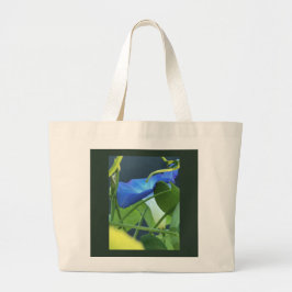 Bolsa Tote Grande Chalice-of-Blue Morning Glory