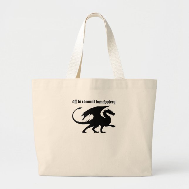 Bolsa Tote Grande Chaotic Little Dragon (Frente)