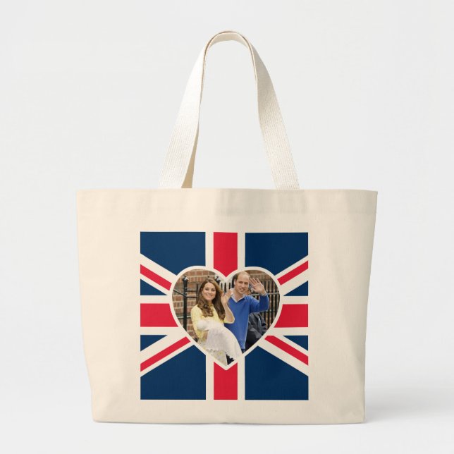 Bolsa Tote Grande Charlotte Elizabeth Diana - Britânica Will Kate (Frente)