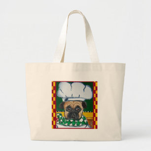 Bolsa Tote Grande Chef Irlandês Pug