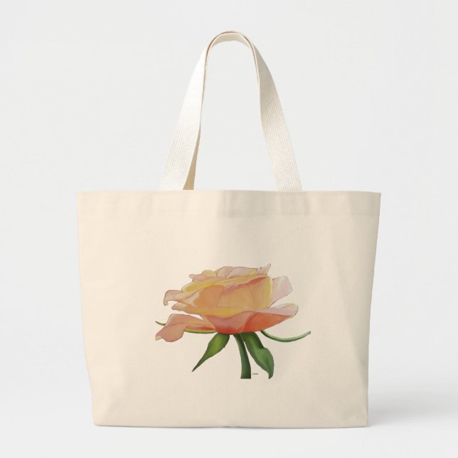 Bolsa Tote Grande Cheirando a sacola dos rosas (Frente)