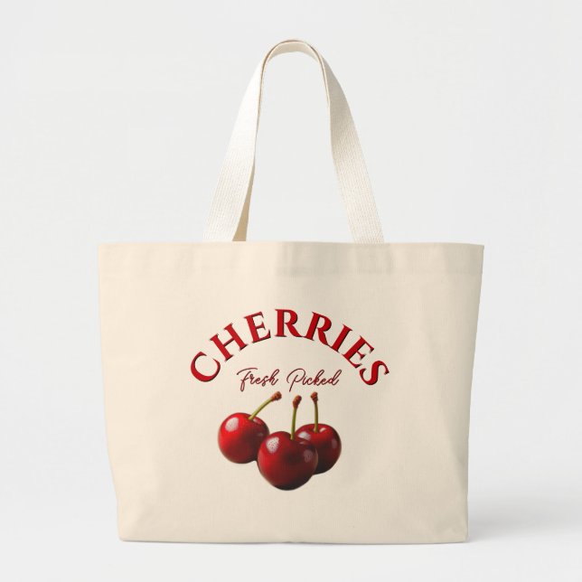 Bolsa Tote Grande Cherries fresh picked  (Frente)