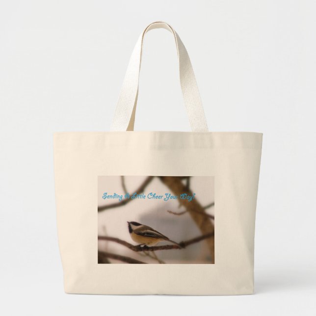 Bolsa Tote Grande Chickadee Cheer (Frente)