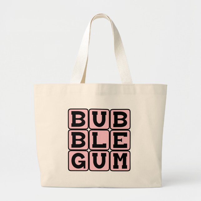 Bolsa Tote Grande Chiclete, Cor e Doce (Frente)