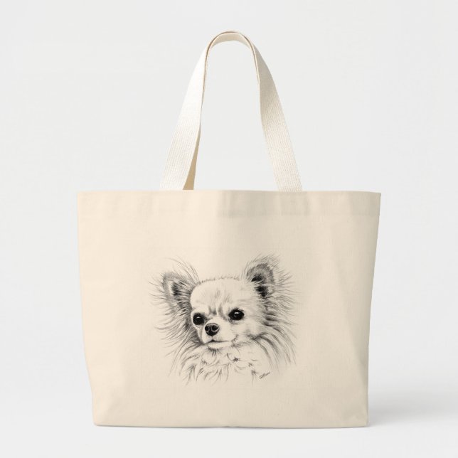 Bolsa Tote Grande Chihuahua de Longcoat (Frente)