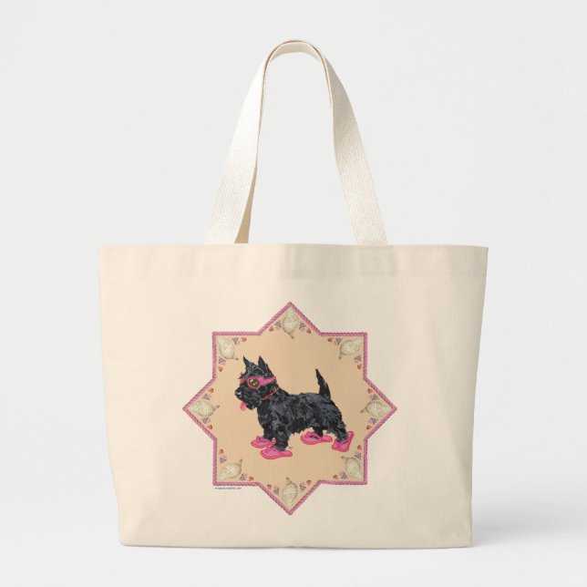 Bolsa Tote Grande Chinelos Rosa de Dedo (Frente)