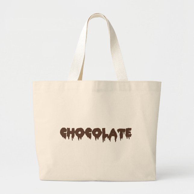 Bolsa Tote Grande Chocolate - estilo rochoso do horror (Frente)