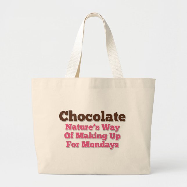 Bolsa Tote Grande Chocolate Humor Say (Frente)