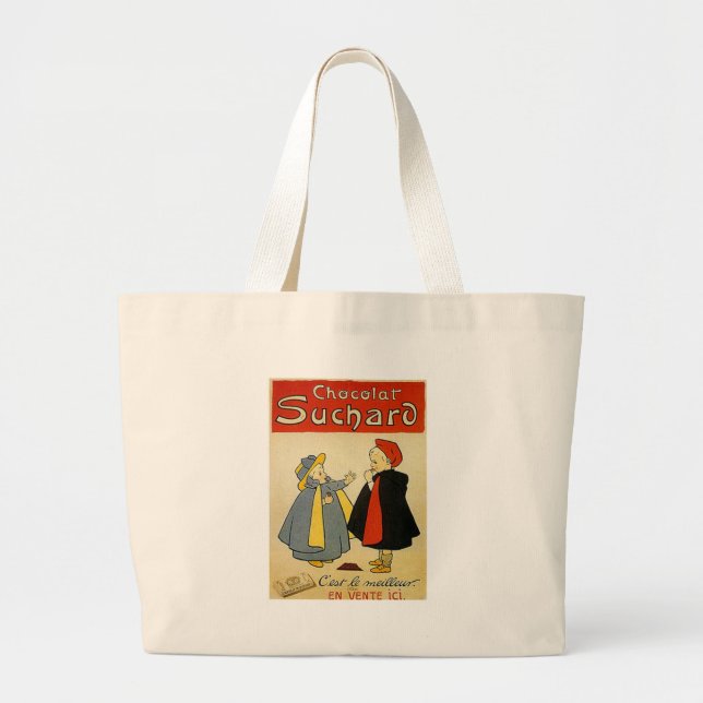 Bolsa Tote Grande Chocolate Suchard 2 Vintage Ad (Frente)
