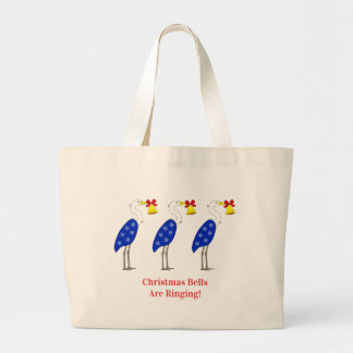 Bolsa Tote Grande Christmas Herons Tote Bag