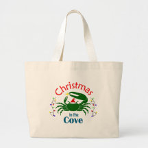 Christmas in the Cove Tote Bag (choose a size)