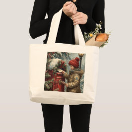 Bolsa Tote Grande Christmas mailbox tote bag festive holiday shopper