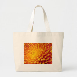 Bolsa Tote Grande Chrysanthemum Amarelo e Laranja