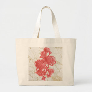 Bolsa Tote Grande Chrysanthemum Rosa