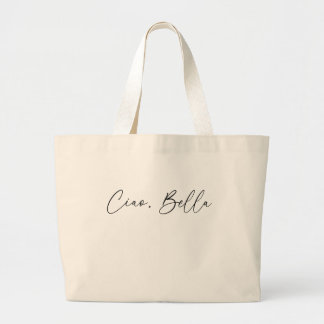 Bolsa Tote Grande Ciao, Camiseta moderna das mulheres Bell Olá, bele
