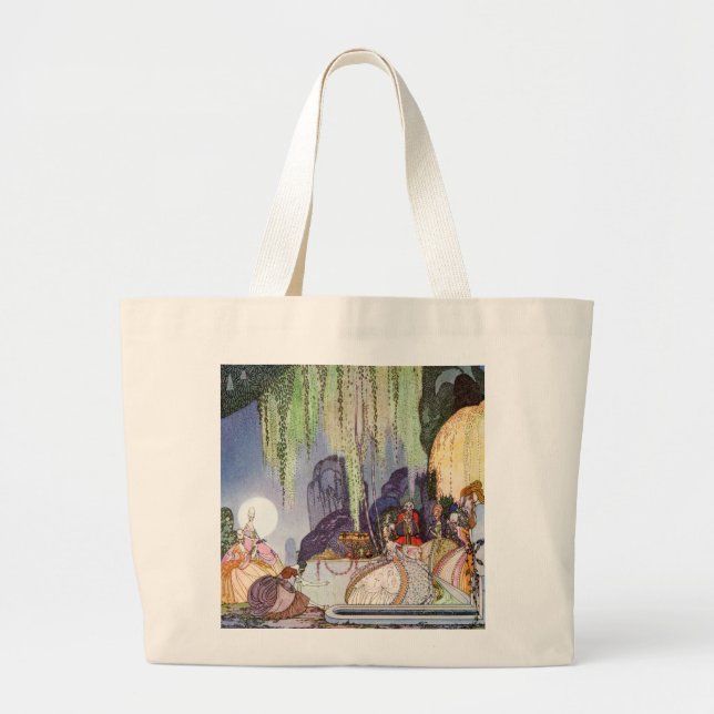 Bolsa Tote Grande Cinderela de Kay Nielsen no Ball (Frente)