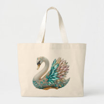 Cisne de Diamante Brilhante Cristal Dourado