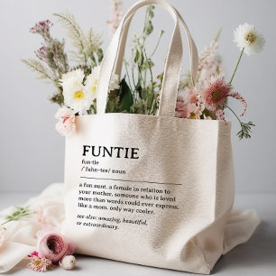 Bolsa Tote Grande Citação de Definição de Funtie Personalizada