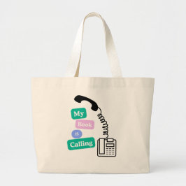Bolsa Tote Grande Citação Divertida de Leitor de Livros