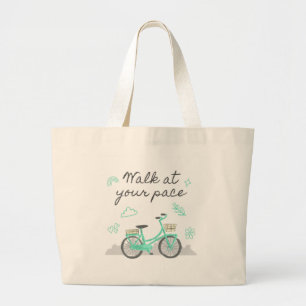 Bolsa Tote Grande citação do Desenho Bonito