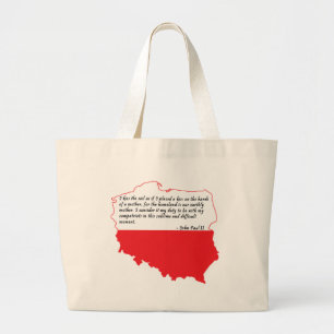 Bolsa Tote Grande Citação do Papa João Paulo II