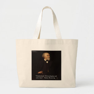 Bolsa Tote Grande Citação Famosa de Maternidade de Robert Browning