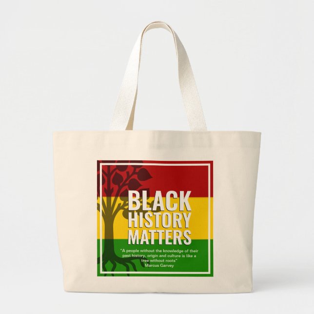 Bolsa Tote Grande Citação MARCUS GARVEY BHM (Frente)