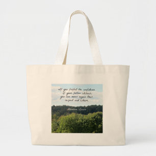 Bolsa Tote Grande Citação oportuna de Abraham Lincoln
