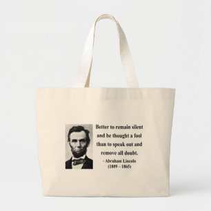Bolsa Tote Grande Citações 15b de Abraham Lincoln