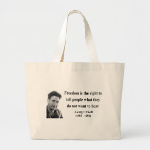 Bolsa Tote Grande Citações 4b de George Orwell