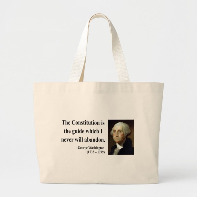 Bolsa Tote Grande Citações 4b de George Washington (Frente)