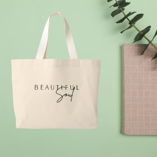 Bolsa Tote Grande Citações Boho Inspiration