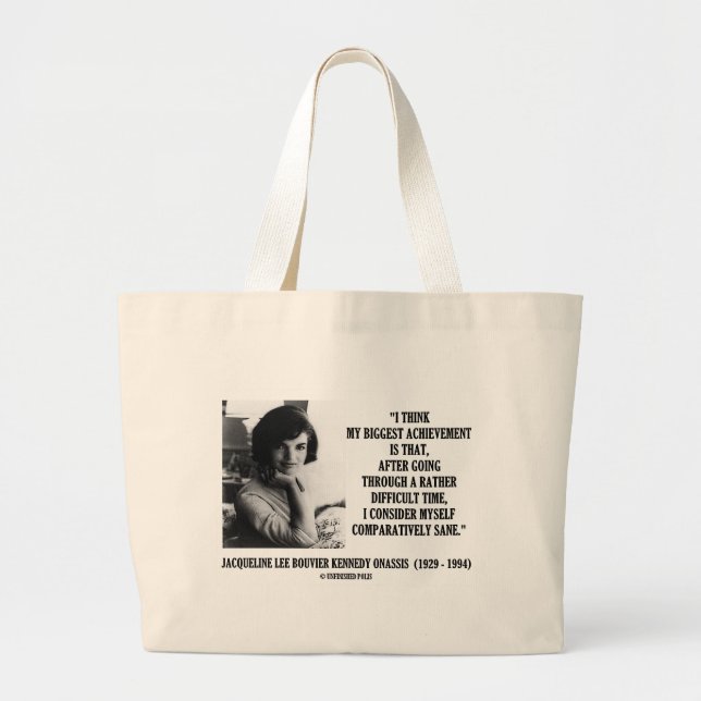 Bolsa Tote Grande Citações comparativamente sãs de Jacqueline (Frente)