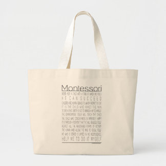 Bolsa Tote Grande Citações de Maria Montessori