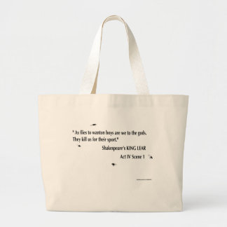 Bolsa Tote Grande Citações do rei Lear