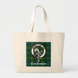 Bolsa Tote Grande Clan Kennedy Crest Tartan