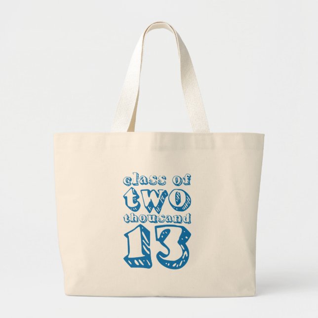 Bolsa Tote Grande Classe de dois mil 13 - azul (Frente)