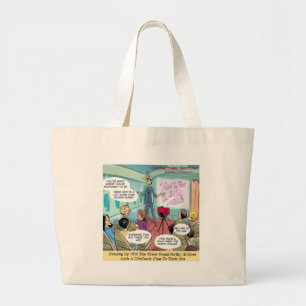 Bolsa Tote Grande Classe LifeCoach de Companhia Aérea Engraçado