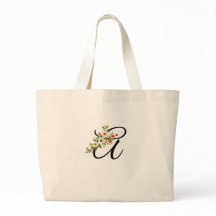 Classic monogram  red white flower mother gift