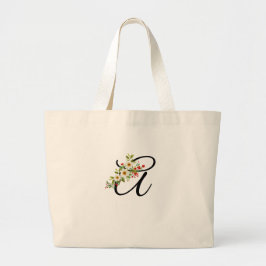 Bolsa Tote Grande Classic monogram  red white flower mother gift