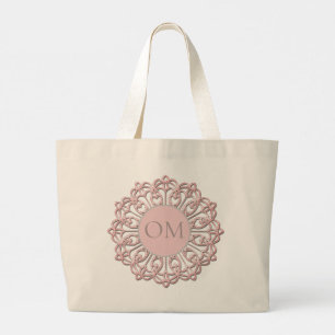 Bolsa Tote Grande Clássico Blush Pink Mandala OM